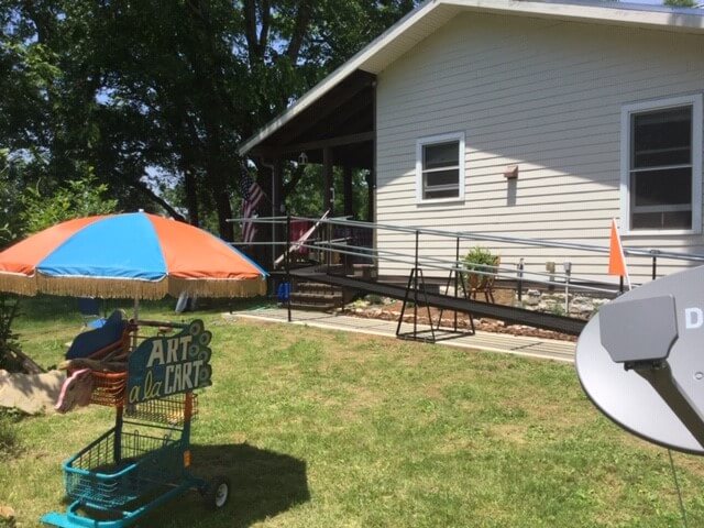 Dave Taylor and the Amramp Eastern TN team installed this wheelchair ramp for a veteran coming home from a rehab facility in Christiana, TN.