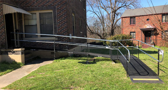 Amramp of Birmingham, AL installed this ramp to the entrance of a customers home, also located in Birmingham