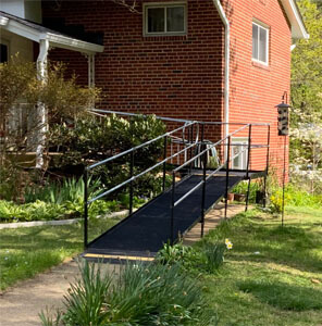 Our DC/Maryland team traveled to Falls Church, VA in order to install this entrance ramp over a set of pre-existing stairs at a customers residence