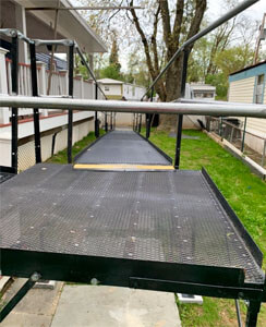 After being injured in the workplace, this customer located in Lorton, VA now has a wheelchair ramp thanks to the Amramp of DC/Maryland/DC