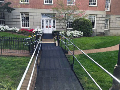 Amramp of DC/Maryland recently traveled to State Circle in Annapolis, MD in order to install a variety of different styles of ramps in order to make the area accessible and safe