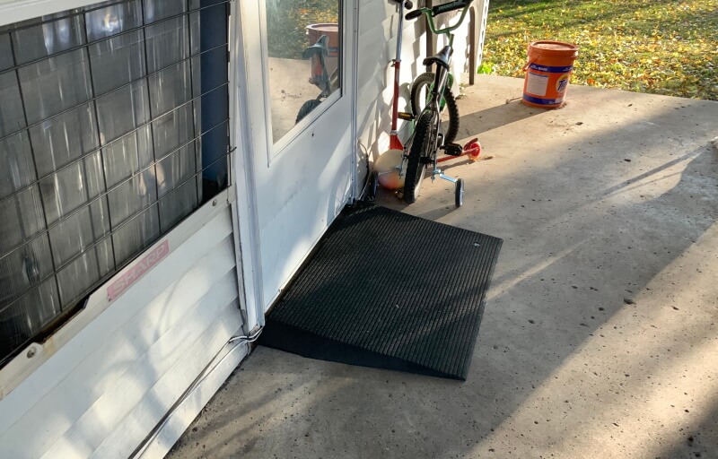 The Amramp Indiana team installed this threshold ramp at a client's home in Indianapolis.