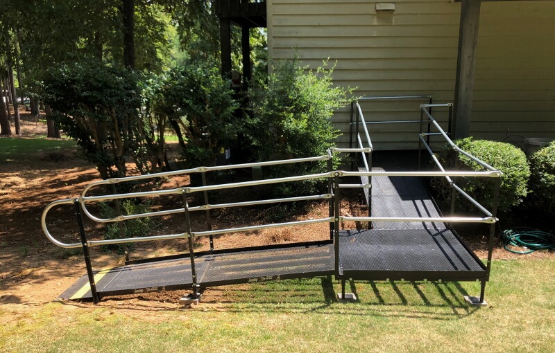 John Cochran and the Amramp Birmingham team installed this wheelchair ramp for a client in Lake Martin, AL.