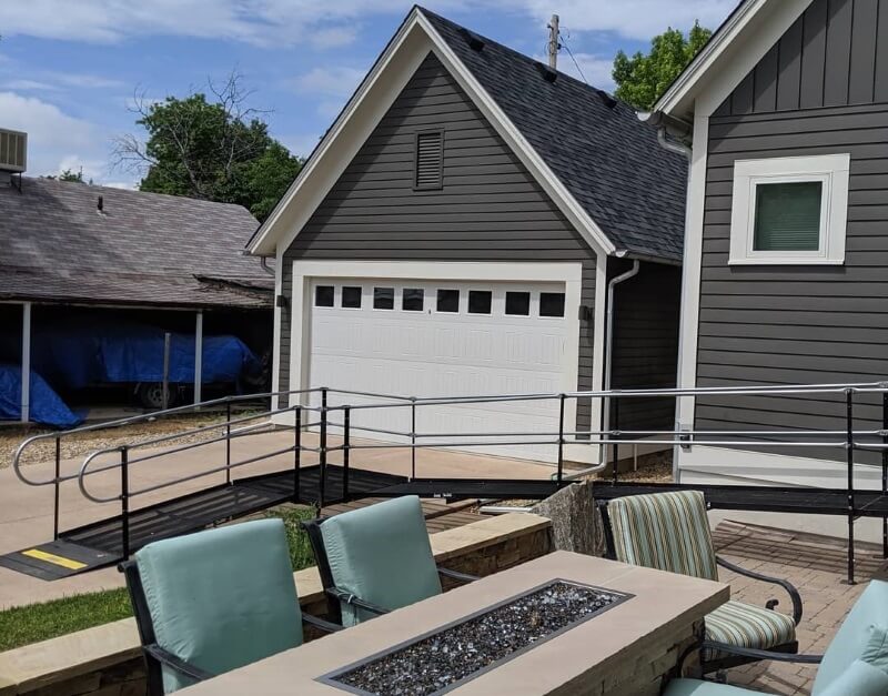 The Amramp Denver team installed this wheelchair ramp at this beautiful Louisville, CO home.
