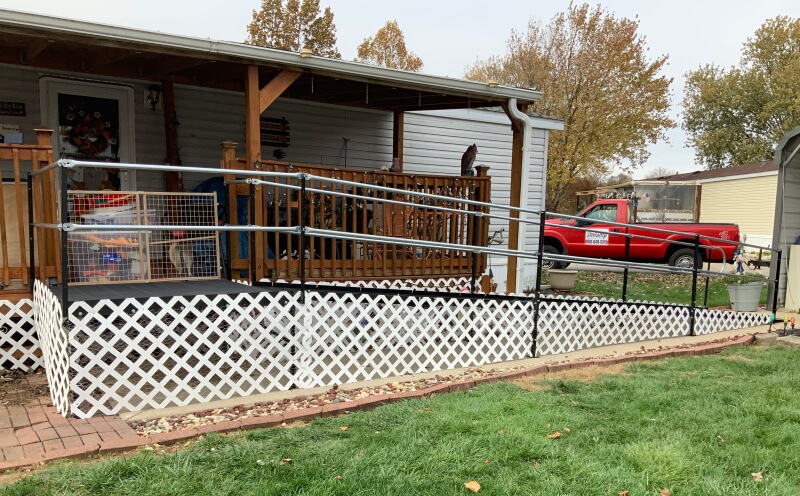 This ramp was installed at a home in Mooresville, IN.