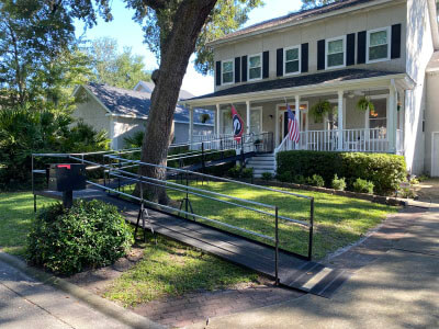 Amramp of North Florida recently installed this residential wheelchair ramp for a customer located in St. Simons Island.