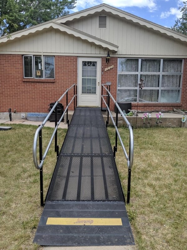 This Northglen, CO home is now accessible with a wheelchair ramp installed by Amramp Denver.