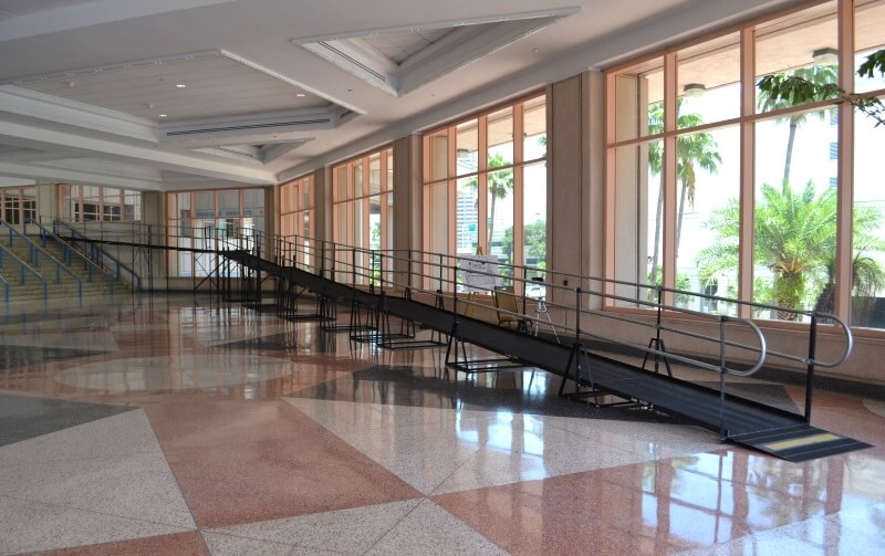 Debbie VanLandingham and the Amramp Tampa team installed this wheelchair ramp for the Warrior Games at the Tampa Convention Center.