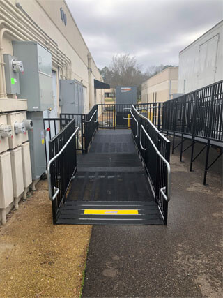 Amramp of Birmingham, AL recently installed this pro ramp. Our pro commercial ramps are perfect for renting for an event, or as permanent solution for your commercial needs.