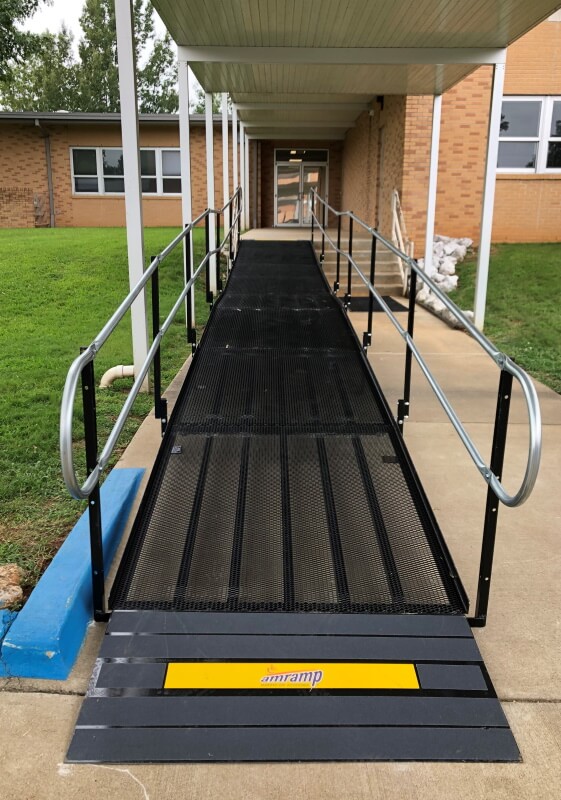 The Amramp Birmingham team installed this wheelchair ramp for Florence City Schools.